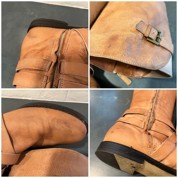 Cole Haan sz 7 tan leather tall harness riding boots - Picture 15 of 16